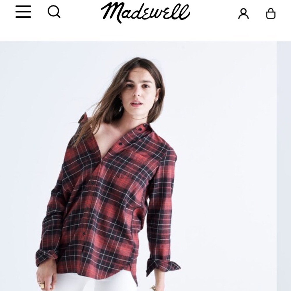Madewell Boyfriend Plaid S